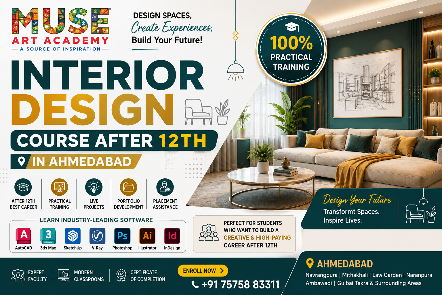 Interior Design Course After 12th in Ahmedabad